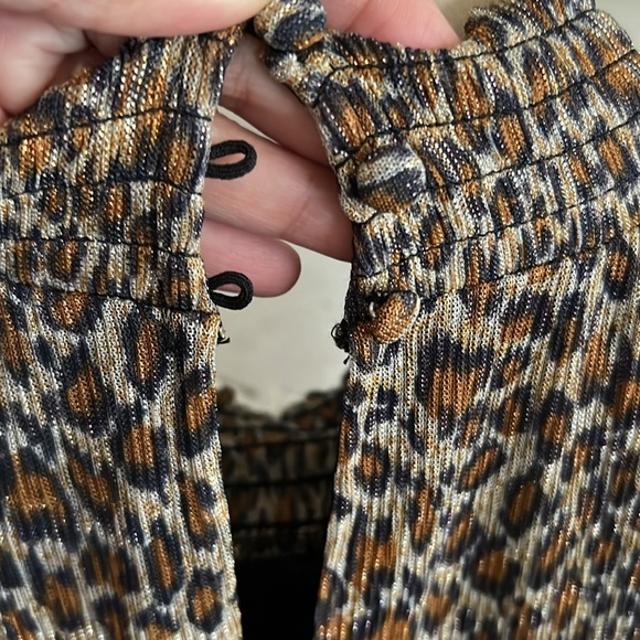 Sam Edelman metallic leopard print high low dress - Picture 9 of 9